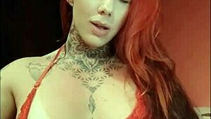 ruiva's big ass and clit shine in sensual shower tease with natural tits