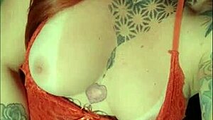 ruiva's big ass and clit shine in sensual shower tease with natural tits