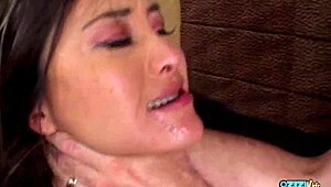 Two Sublime Asian Chicks Share Massive Cock in Hardcore Doggystyle Facial Orgy