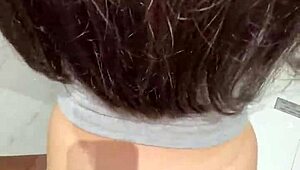 Quick bathroom fuck at the party while friends dance outside. Bent over creampie action heats up fast.