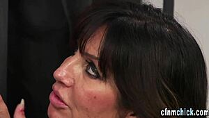 British policewomen humiliate tug huge cocks in cfnm