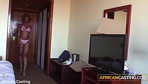 Tight Ebony Milf Teases In Fake Bikini Casting