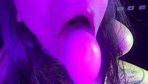 teasing my pierced big tits with vibrator
