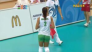 voyeur spies brazilian u20 volleyball babes beach bodies