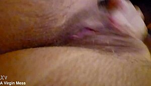 Who's rubbing that fat clit rough till she squirts everywhere?