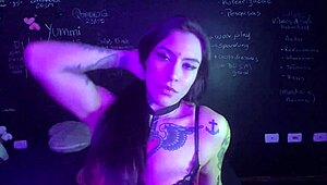 teasing my pierced big tits with vibrator