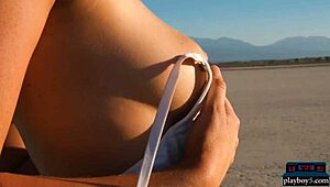 hot big natural tits teen willa prescott strips outdoors... damn those curves!!