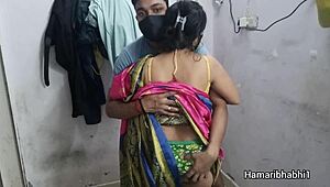Indian Bhabhi In Silk Saree Gets Fucked By Huge Cock