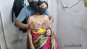 Indian Bhabhi In Silk Saree Gets Fucked By Huge Cock