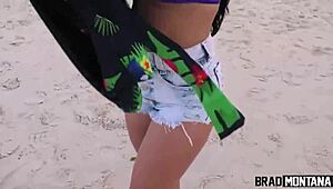 Beach Beauty Anal Pounded By Four Hung Studs After Rio Fun