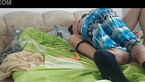 I cherish this romantic threesome creampie with wife and hubby watching tight pussy