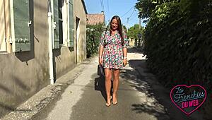 mila's chubby french milf body joins her couple for outdoor 3some fun 😏🔥