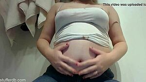 Chubby blonde teen slob goes messy wild with her chocolate fetish cravings