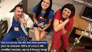 What If Superhero Mina's Kryptonite Condom Fails Gyno Exam Rescue?