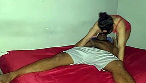rain pours as she twerks that big ass on his thick cock in lingerie