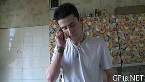 narrator watches perverted spectacled lad gently hold her hand