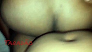 ebony bbw moans loud as he unloads cum deep in her fat ass