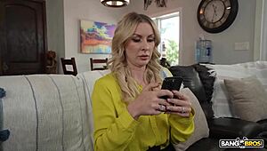 sydney paige bends over in shower for stepson parker's creampie ass pounding