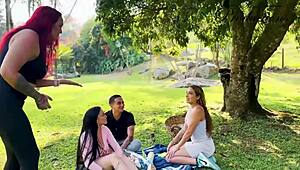 armybooms flirty casting interview flips into bareback threesome cumswap orgy