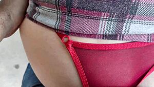 sex on the road with sexy latina in miniskirt