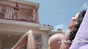 wtf this vibrator prank on danae mari by gi joey explodes into rough pool pussy pounding