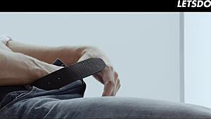 Hot brunette coco de mal fingers pussy then spoons romantic doggystyle sex