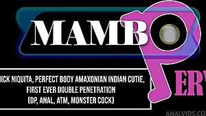 nick niquita's perfect indian body takes first double dp anal bbc monster