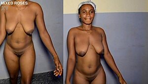 pretty rose spreads for huge black cock pounding her curvy ebony ass and shaved pussy