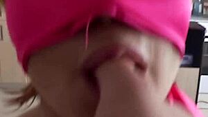 aprill's blindfolded petite teen ass bent over for old man's doggystyle cumshot 😈