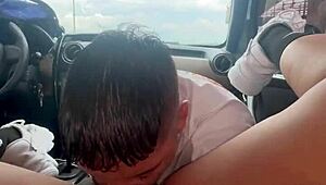 Stranger Stops Colombian Babe's Workout For Public Car Fuck And Cumshot