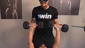 muscular gym babe seizes control and fucks stranger hard