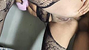 movie night turns into rough anal creampie pounding with ebony teen pov