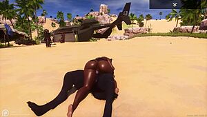 curvy black milf indra fucks wolf man hard squirts wildly