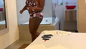 hot colombian babe orders delivery and pays with steamy anal creampie sex from big cocked guy