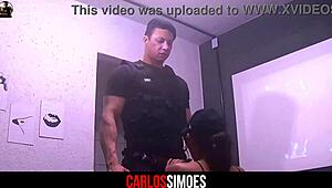 my hot cop friend rams his thick brazilian cock deep in my tight ass