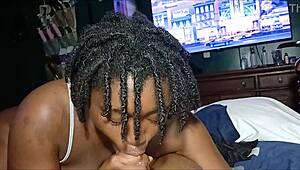 darkchocolatebarbie GAGS on BIG BLACK COCK deepthroat sloppy