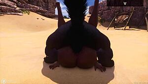 curvy black milf indra fucks wolf man hard squirts wildly