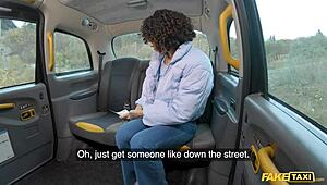 her natural boobs bounce wild as taxi guy pounds fast