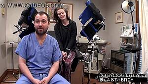 you won't believe how lainey's shaved pussy gets filled with hot cum after ball licking backstage