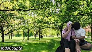 Real Muslim Couple Outdoor Public Park Sex Affair