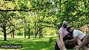 Real Muslim Couple Outdoor Public Park Sex Affair