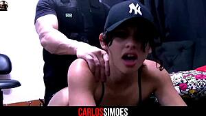 my hot cop friend rams his thick brazilian cock deep in my tight ass