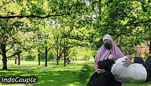 Real Muslim Couple Outdoor Public Park Sex Affair