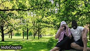 Real Muslim Couple Outdoor Public Park Sex Affair
