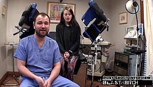 you won't believe how lainey's shaved pussy gets filled with hot cum after ball licking backstage