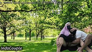 Real Muslim Couple Outdoor Public Park Sex Affair