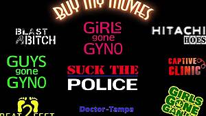 you won't believe how lainey's shaved pussy gets filled with hot cum after ball licking backstage