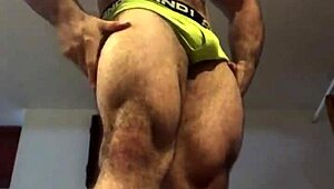 check out muscle geno flexing hard, he demands you worship every ripped inch of his bodybuilder frame