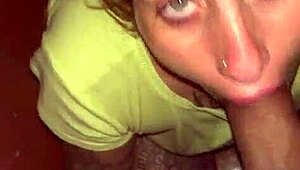 we broke into that abandoned house and she sucked my cock sloppy deep... nasty cum swallow