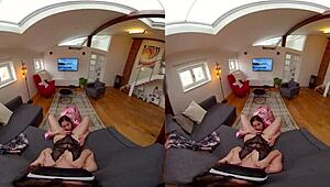 two czech sluts finger each other then lick and ride your cock in vr threesome